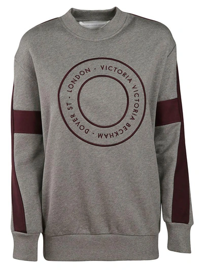 Shop Victoria Beckham Target Logo Sweatshirt In Grey