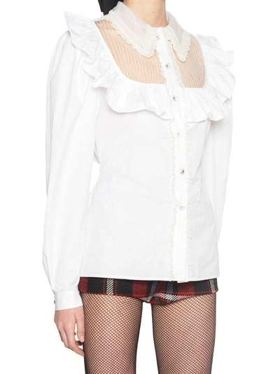 Shop Miu Miu Shirt In White