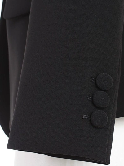 Shop Moschino Single Breasted Blazer In Black