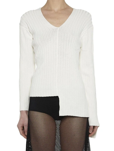Shop Helmut Lang Sweater In White