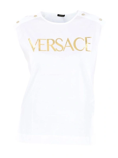 Shop Versace Gianni T-shirt In White