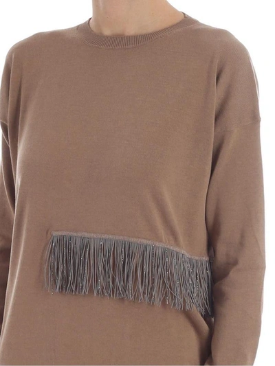 Shop Fabiana Filippi Sweater In Camel