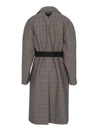 Shop Prada Coat Check Belt In Check Beige Multi