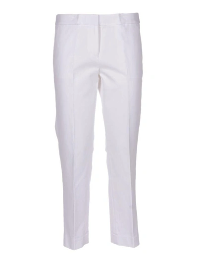 Shop Michael Michael Kors Cropped Slim-fit Trousers In White