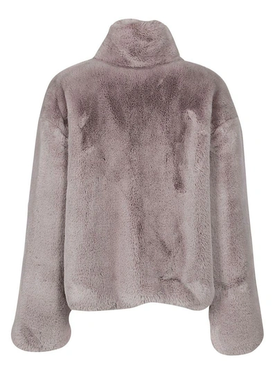 Shop Golden Goose Fur Jacket In Grey