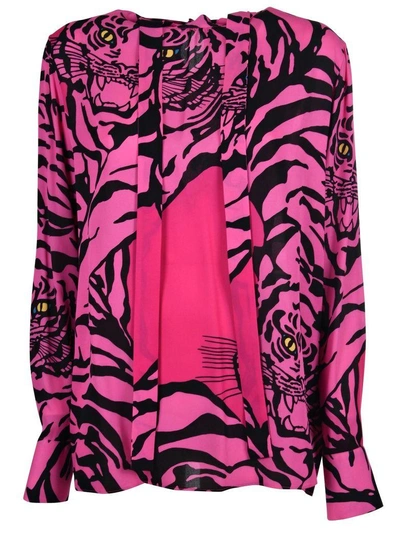 Shop Valentino Tiger Blouse In Amdisco Pink