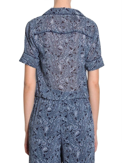 Shop Michael Michael Kors Pajama Shirt In Blu