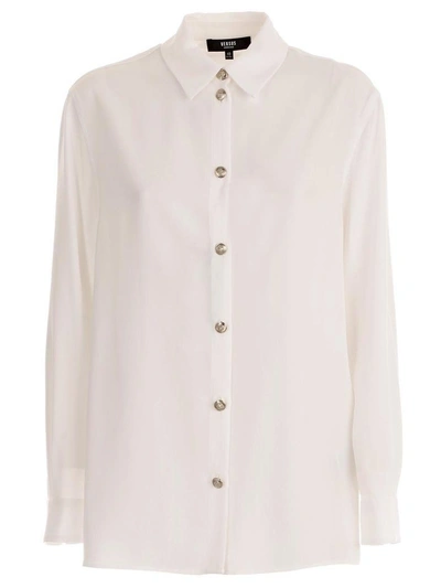Shop Versus Versace Long-sleeved Shirt In Boptical White