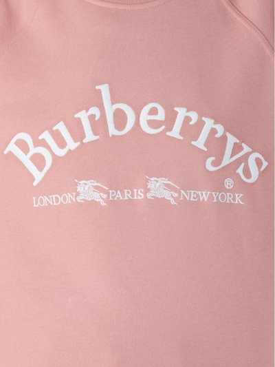 Shop Burberry Cotton Sweatshirt In Light Pink