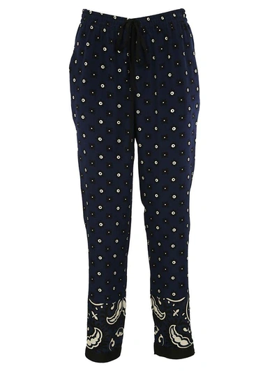 Shop Red Valentino Drawstrings Trousers In Akcobalt