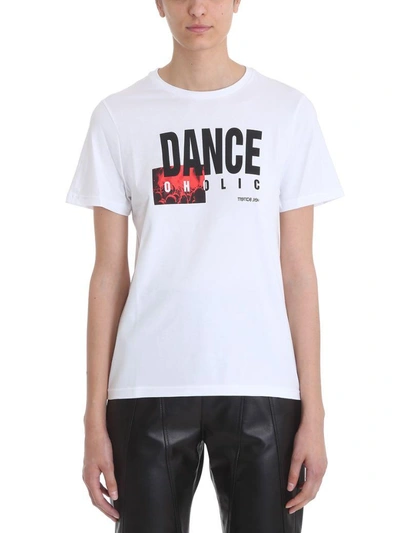 Shop Neil Barrett Dance Oholic Printed T-shirt In White