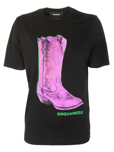 Shop Dsquared2 Boot Print T-shirt