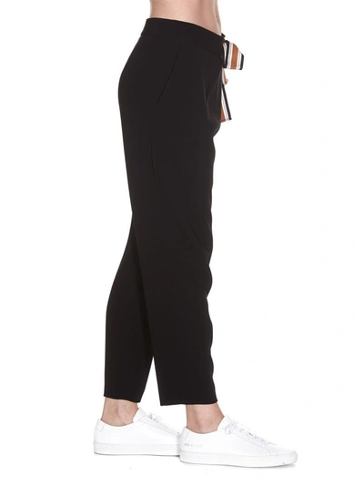 Shop Alberto Biani Bow Detail Trousers In Black