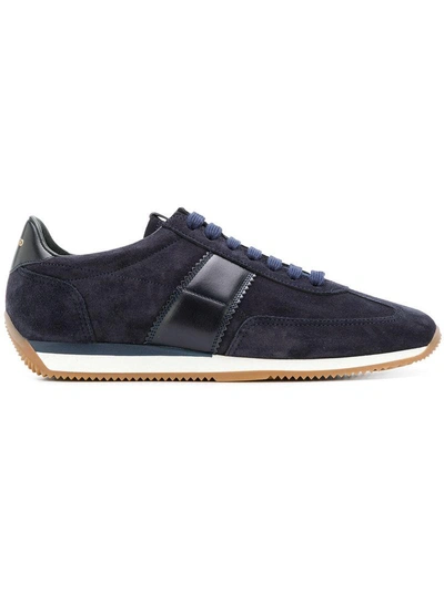 Shop Tom Ford Runner Sneakers In Blue