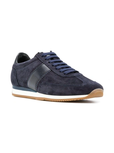 Shop Tom Ford Runner Sneakers In Blue