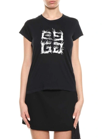 Shop Givenchy Printed T-shirt In Black