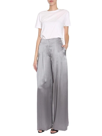 Shop Alberta Ferretti Wide Trousers In Grigio