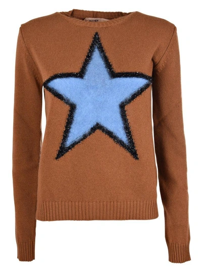 Shop N°21 Star Intarsia Sweater In Cammello