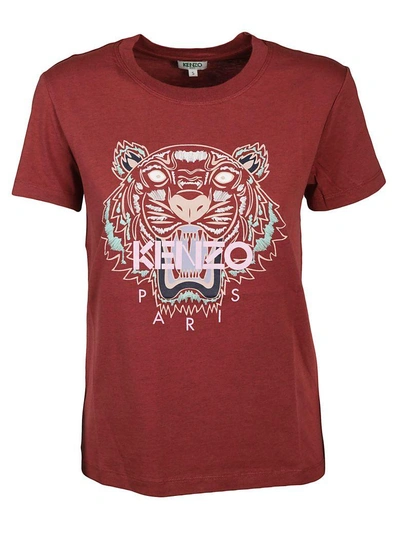 Shop Kenzo Tiger Print T-shirt In Daim