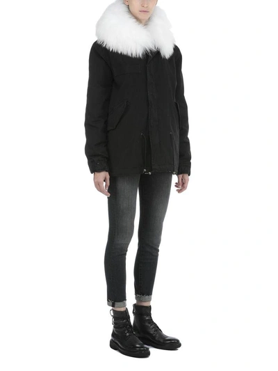 Shop Mr & Mrs Italy Fur Parka In White