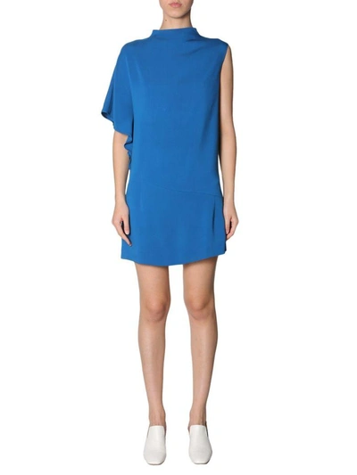Shop Lanvin Asimmetrico Dress In Blu