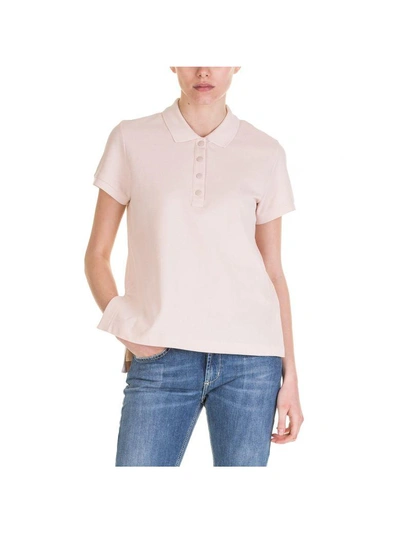 Shop Moncler Polo Shirt In Pink