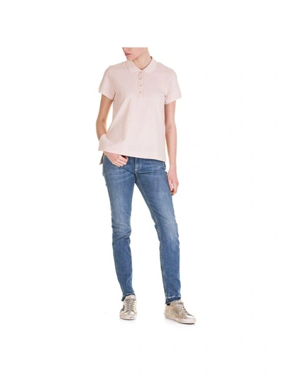 Shop Moncler Polo Shirt In Pink