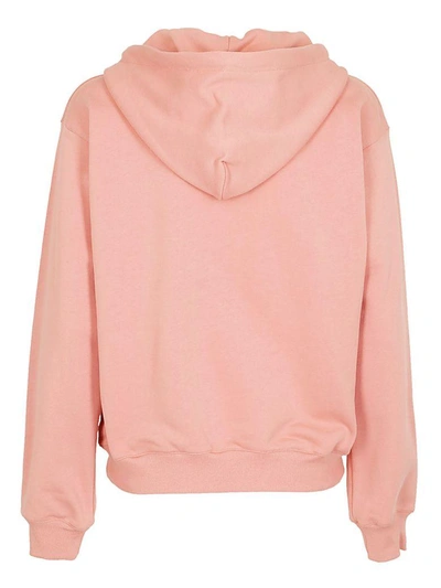 Shop Moschino Teddy Bear Safety Pin Hoodie In Pink