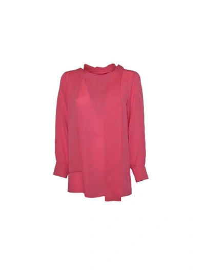 Shop Gucci Scarf Neck Shirt In New Pink Coral