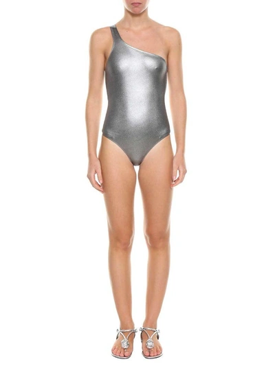 Shop Isabel Marant Sage Swimsuit In Silver