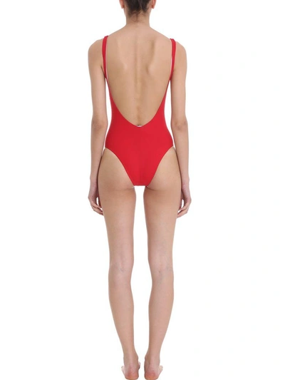 Shop Dsquared2 Red Stripes Swimsuit