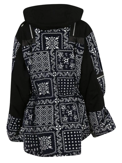 Shop Sacai Floral Embroidered Padded Jacket