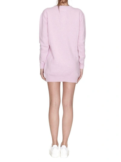 Shop Alberta Ferretti Sweater Short Dress In Pink