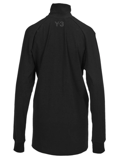 Shop Y-3 Adidas Y3 High Neck Tshirt In Black