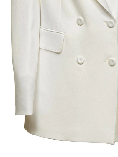 Shop Max Mara Elegante Classic Blazer In Bianco