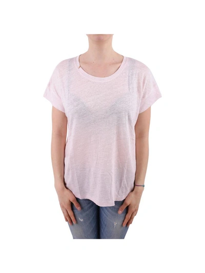 Shop Sun 68 Linen T-shirt In Pink