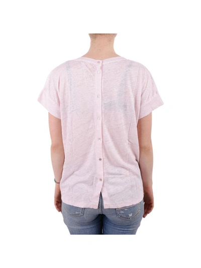 Shop Sun 68 Linen T-shirt In Pink