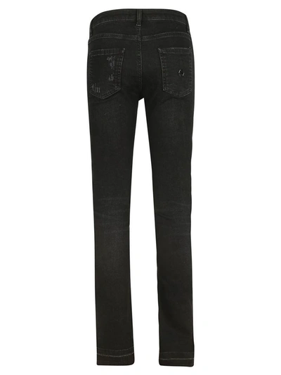 Shop Philipp Plein Fix You Ripped Jeans In Black