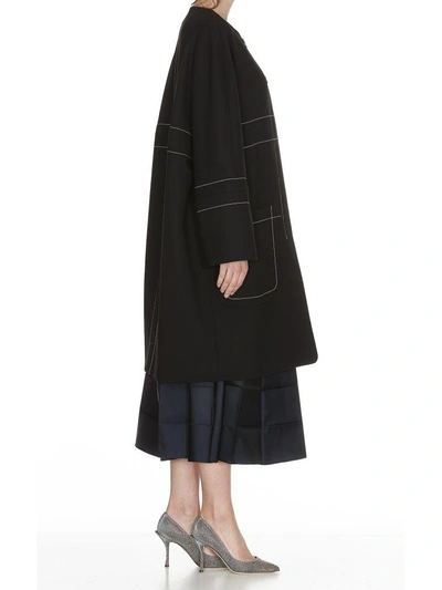 Shop Marni Coat In Black