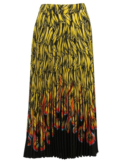 Shop Prada Long Skirt Banana In Nero Banana