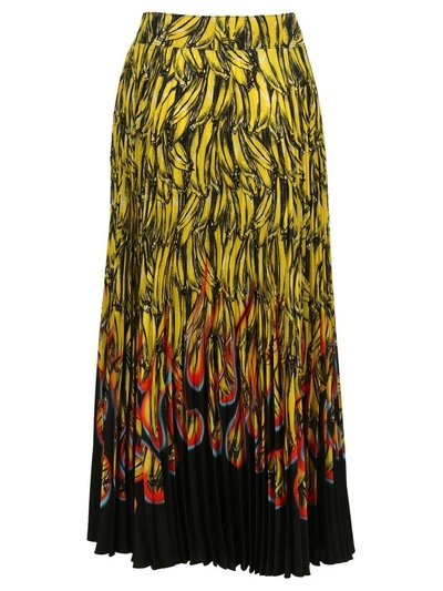 Shop Prada Long Skirt Banana In Nero Banana