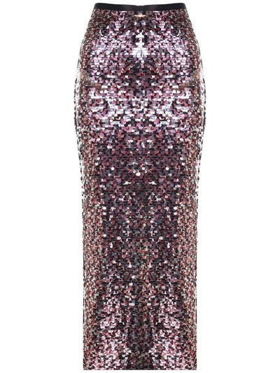 Shop Mcq By Alexander Mcqueen Sequin-embellished Long Skirt In Multi