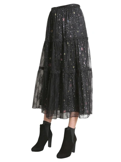 Shop Boutique Moschino Midi Skirt In Nero