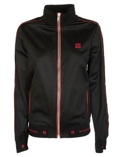 Shop Givenchy Embroidered Logo Chest Bomber Jacket