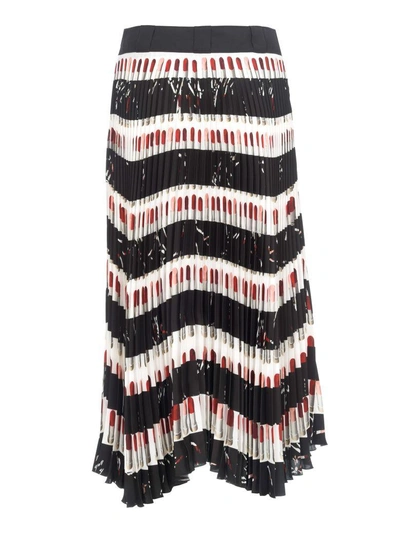 Shop Prada Long Skirt Pleates Lipstick In Black Lipstick