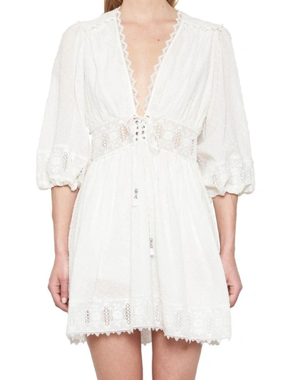 Shop Zimmermann Iris Dress In White