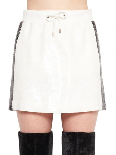 Shop Alberta Ferretti Raimbow Week Skirt In White