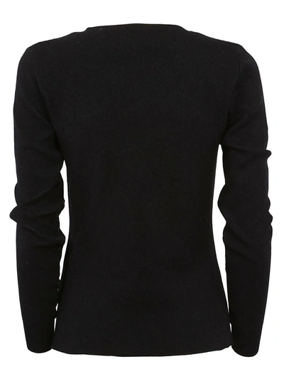 Shop Off-white Crewneck Knit Sweater In Black White