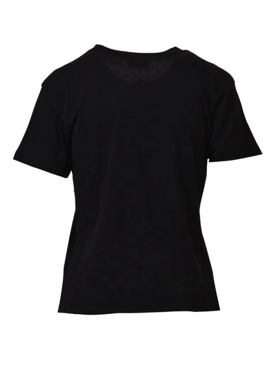 Shop Saint Laurent Cotton Star Print T-shirt In Black