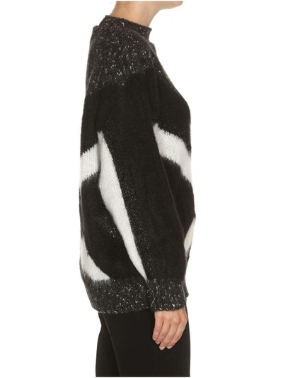 Shop Alberta Ferretti Pullover In Black White Grey